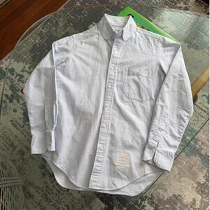 Thom Browne Men's Striped Oxford Dress Shirt